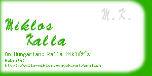 miklos kalla business card